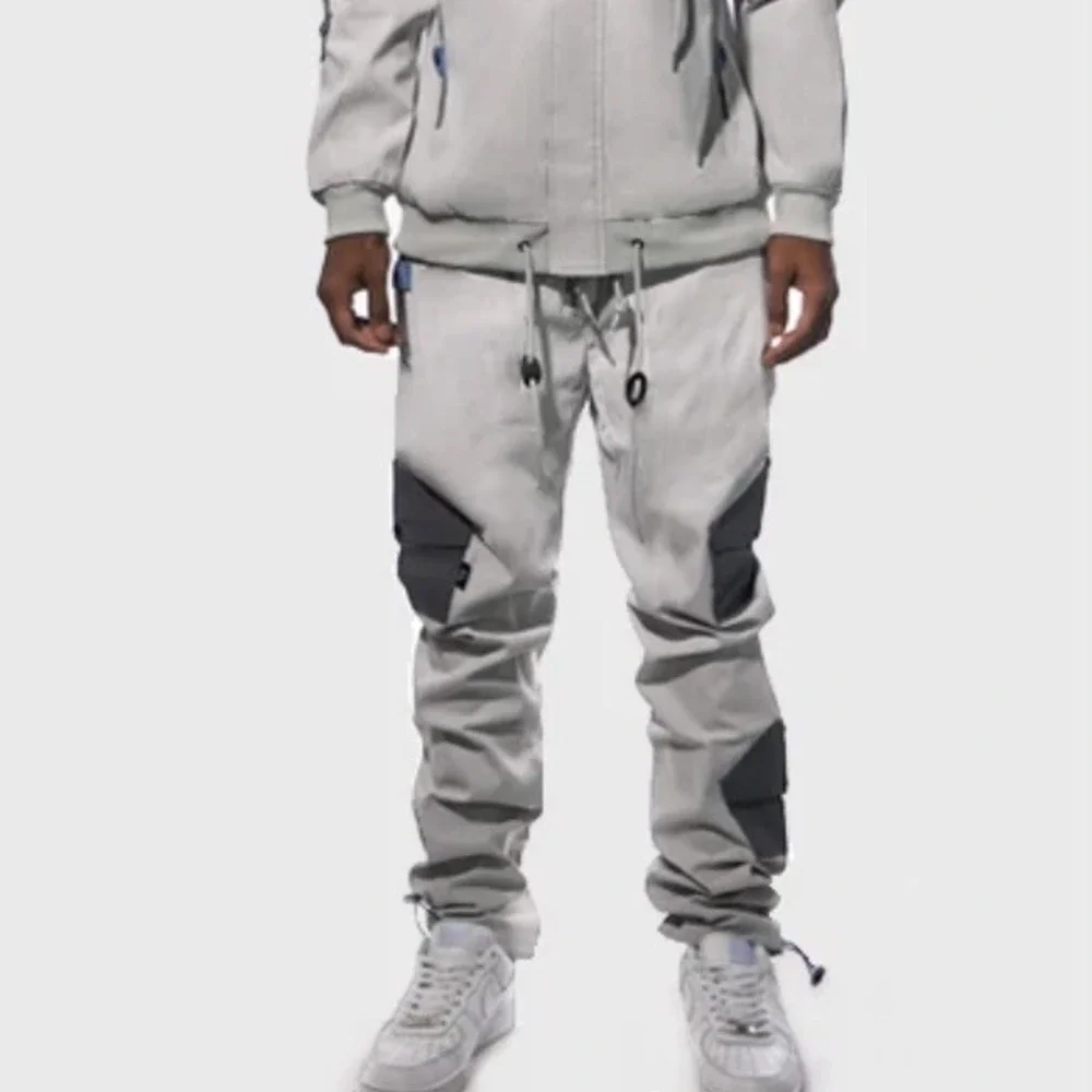 The Hideout Clothing Frosty Nylon Track Cargo Windbreaker Pants Small 30 New Tag